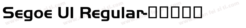 Segoe UI Regular字体转换